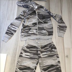 ALTERNATIVE APPAREL GREY CAMOUFLAGE SET SMALL